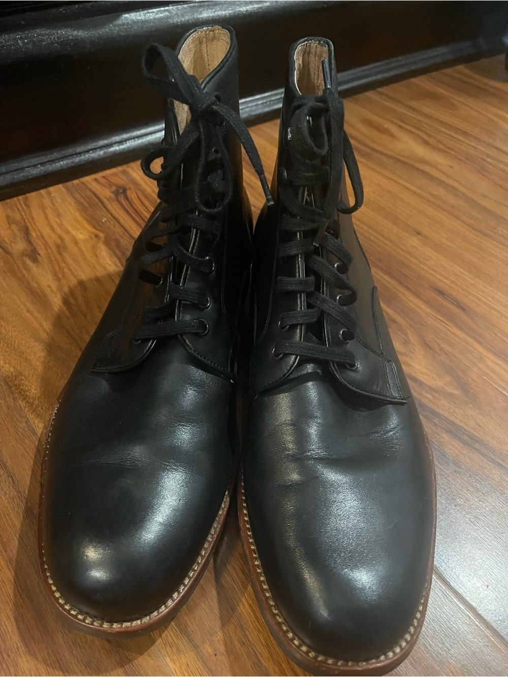 Warfield & Grand Black Leather Lace-Up Men’s Boots Mans size 10.5 Styles # 72799